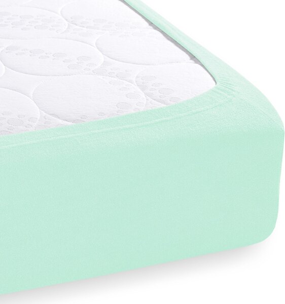 Froté napínacie prestieradlo na extra vysoký matrac FR-034 Mintové 80 x 200 - výška 40 cm
