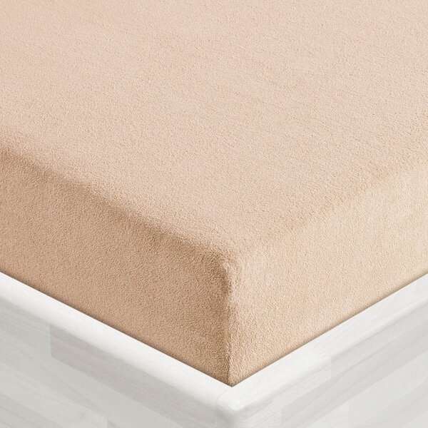 Froté napínacie prestieradlo FR-033 Béžové 90 x 200 - výška 20 cm