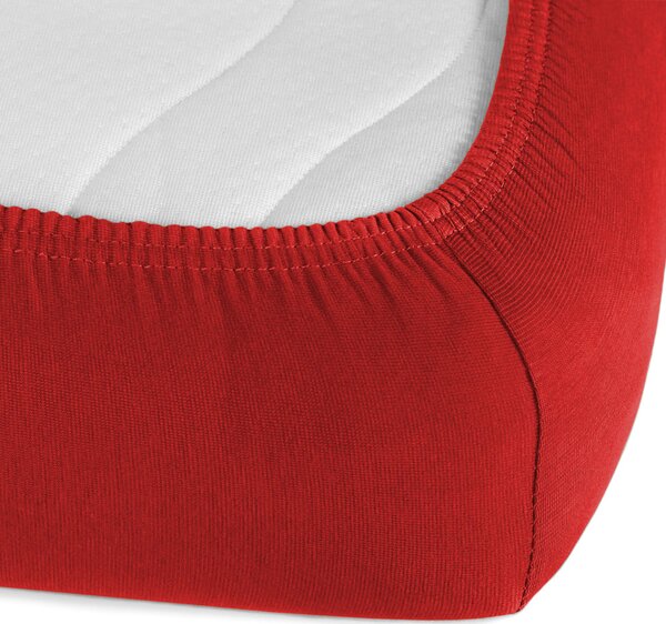 Detské jersey napínacie prestieradlo do postieľky JR-007 Sýto červené 60 x 120 x 10 cm - do postieľky