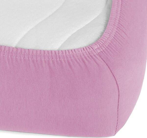 Detské jersey napínacie prestieradlo do postieľky JR-008 Ružová lila 60 x 120 x 10 cm - do postieľky