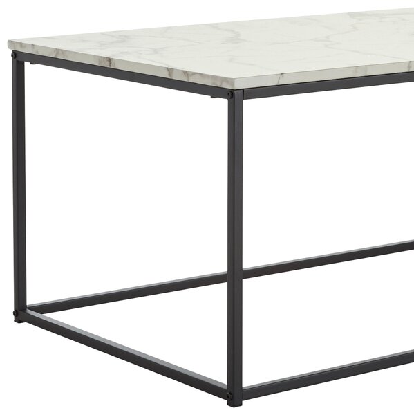 KONFERENČNÝ STOLÍK, čierna, biela, kov, kompozitné drevo, 100/60/45 cm MID.YOU - Stolíky do obývačky, Online Only