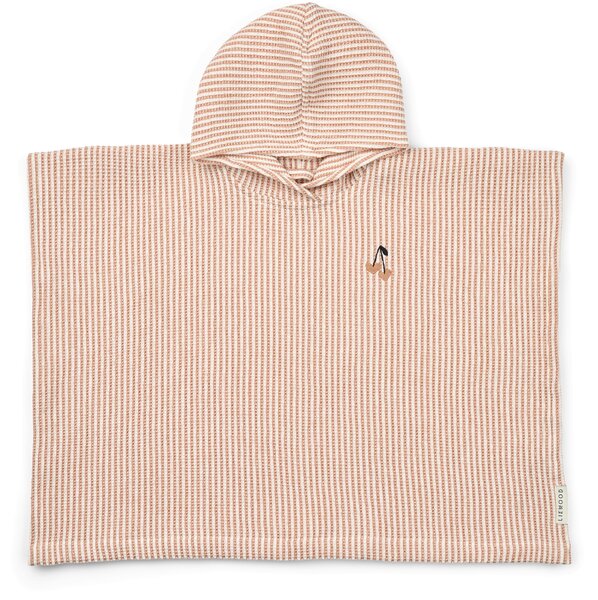 Bavlnené detské pončo Paco Stripe Tuscany Rose veľkosť na 1/2 roky