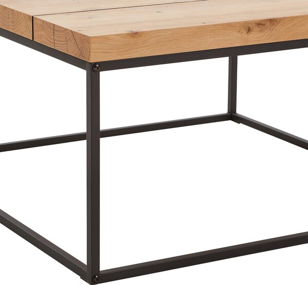 KONFERENČNÝ STOLÍK, čierna, farba duba, kov, kompozitné drevo, 80/40/80 cm P & B - Stolíky do obývačky, Online Only