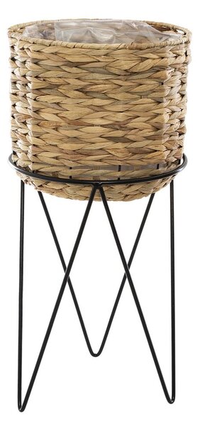 KVETINÁČ Z MORSKEJ TRÁVY SO STOJANOM AYA NATURAL SADA 2KS 54X25 CM+43X20 CM HNEDÁ