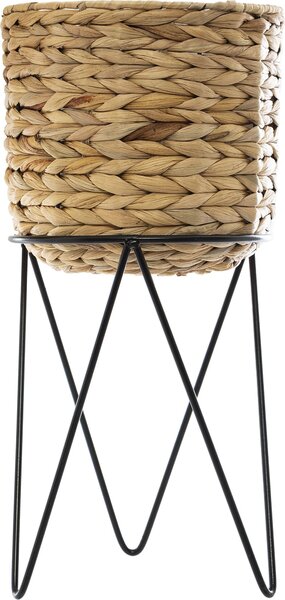 KVETINÁČ Z MORSKEJ TRÁVY SO STOJANOM AYA NATURAL SADA 2KS 54X25 CM+43X20 CM HNEDÁ