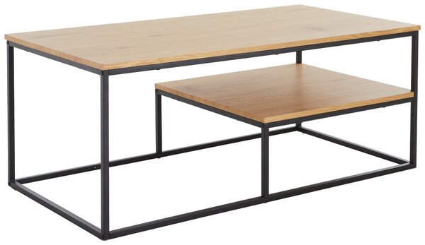 KONFERENČNÝ STOLÍK, čierna, farba duba, kov, kompozitné drevo, 110/60/45 cm MID.YOU - Stolíky do obývačky, Online Only