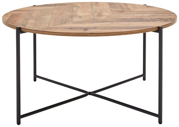 KONFERENČNÝ STOLÍK, prírodná farba, čierna, kov, kompozitné drevo, 83/83/40 cm MID.YOU - Stolíky do obývačky, Online Only