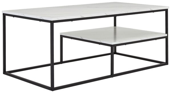 KONFERENČNÝ STOLÍK, čierna, biela, kov, kompozitné drevo, 110/60/45 cm MID.YOU - Stolíky do obývačky, Online Only