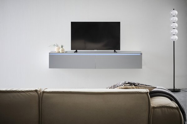 NÍZKA KOMODA, sivá, 180/30/33 cm Boxxx - TV nábytok, Online Only