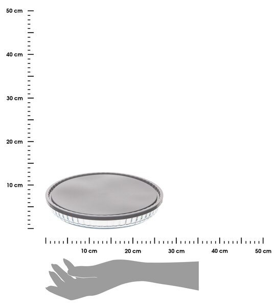 Sklenená forma na pečenie s vekom Keepeat (fi) 27,5 cm