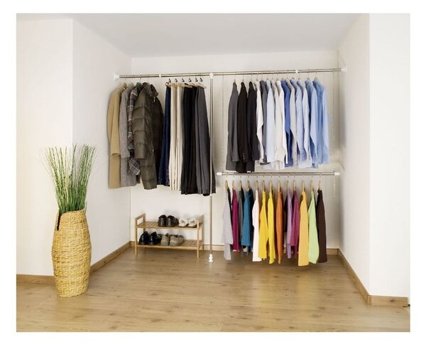Kovový teleskopický stojan na oblečenie v striebornej farbe Garment – Wenko