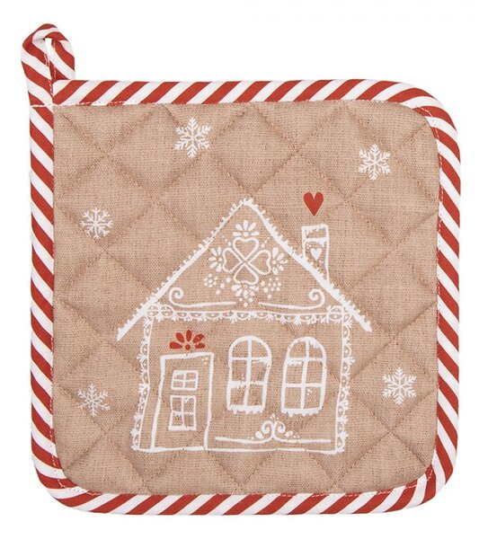 Chňapka s perníkovými chalúpkami Gingerbread Bliss - 20*20 cm - Clayre & Eef