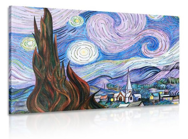 Obraz reprodukcia Hviezdna noc - Vincent van Gogh