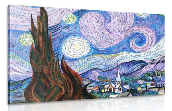 Obraz reprodukcia Hviezdna noc - Vincent van Gogh