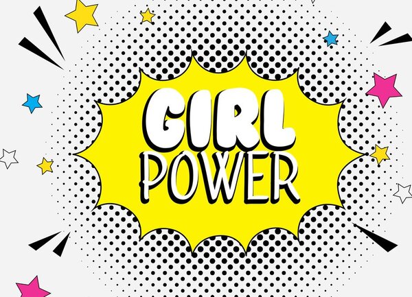 Obraz s pop art nápisom - GIRL POWER