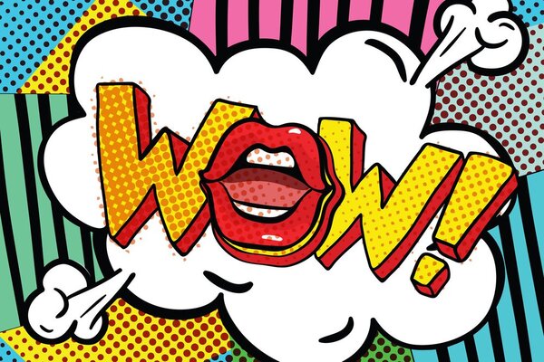 Obraz v pop art štýle - WOW!
