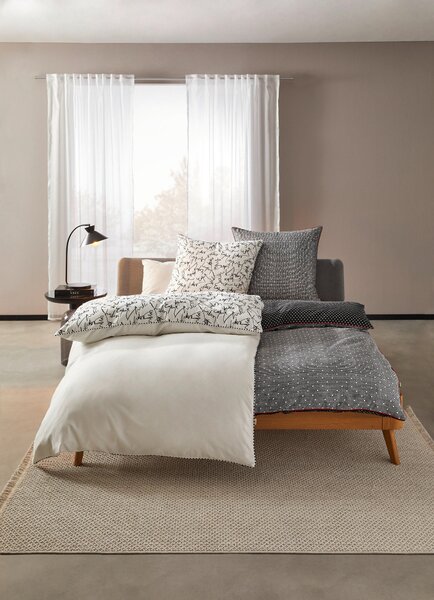 OBOJSTRANNÁ POSTEĽNÁ BIELIZEŇ, renforcé, antracitová, 135/200 cm Esprit - Online Only bytové doplnky, Online Only