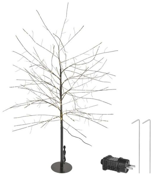 EMOS Vianočný LED stromček Bruce 120 cm čierny/teplá biela