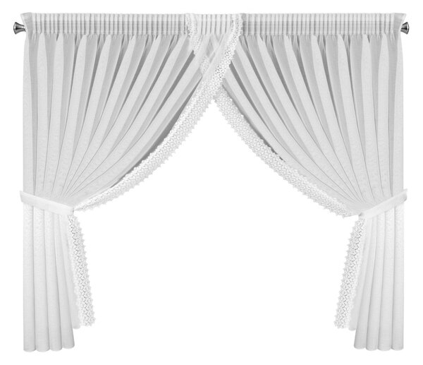 ZÁCLONA NA PÁSKE HESTIA 400X160 CM BIELA