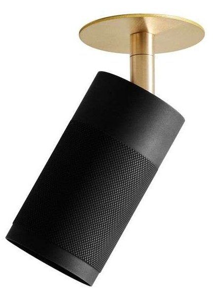 Thorup Copenhagen - Patrone Recessed Stropné Lampa w/Coverplate Black Browned Brass Thorup Copenha - Lampemesteren