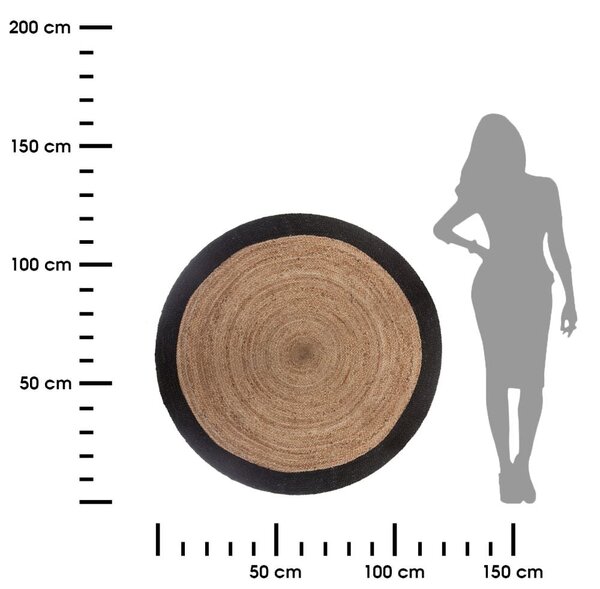 Koberec Isabelle, (fi) 120 cm, hnedá/čierna