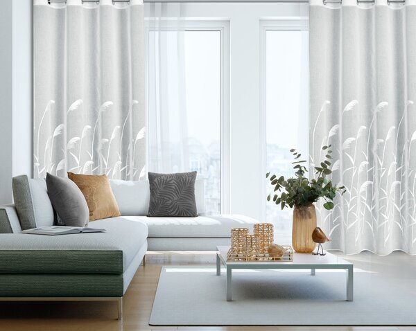 ZÁCLONA NA KRÚŽKOCH ABBIE 140X250 CM KRÉMOVÁ