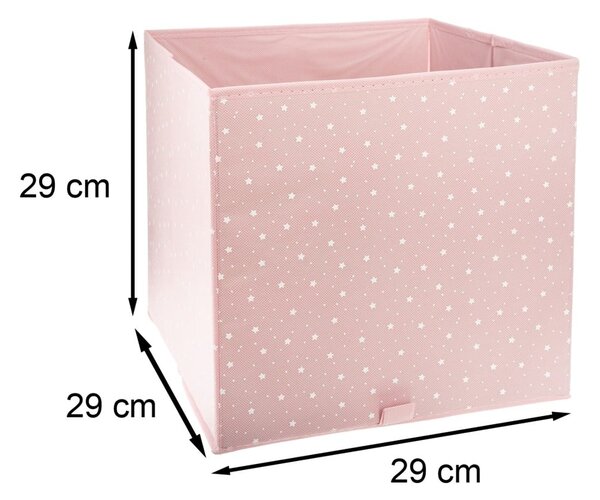 Úložný box Stars, 29x29x29 cm, ružová