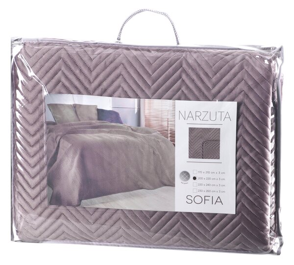 PREHOZ NA POSTEĽ SOFIA 220X240 CM PÚDROVORUŽOVÝ