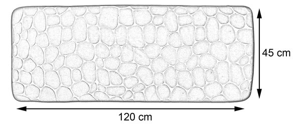 Predložka do kúpeľne Stones, 45x120 cm, čierna