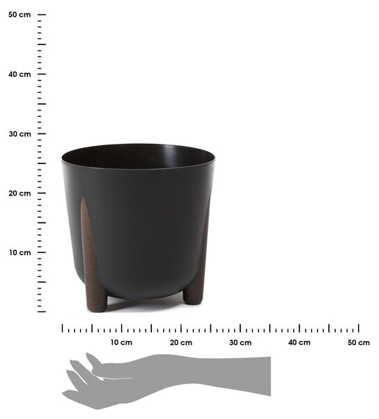 PLASTOVÝ KVETINÁČ MOSS ECO 25X26 CM ČIERNA