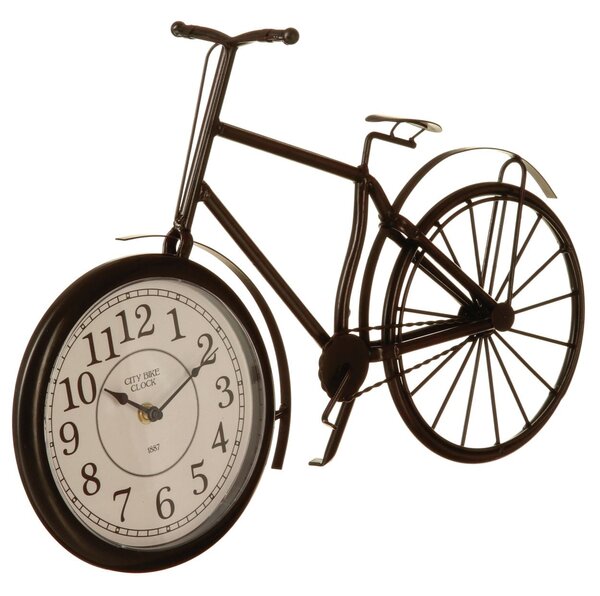 Stolné hodiny Bike, čierna