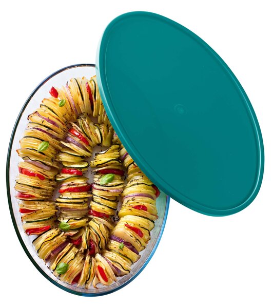 Sklenený pekáč s vekom PYREX 35x24cm/3,1l., borosilikát