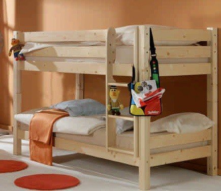 Detská poschodová posteľ BARČA 200x90 cm - prírodná