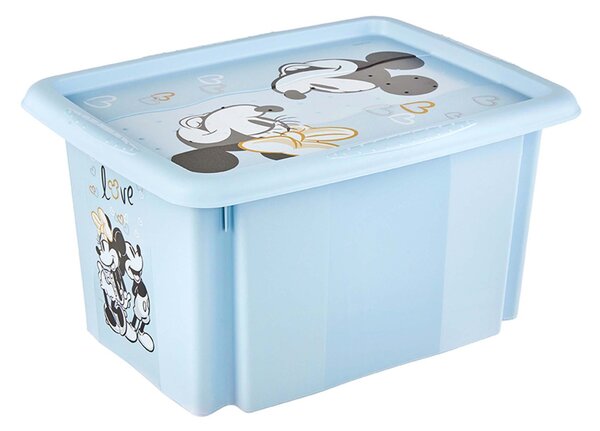Plastový úložný box s vekom KEEEPER 15l Mickey