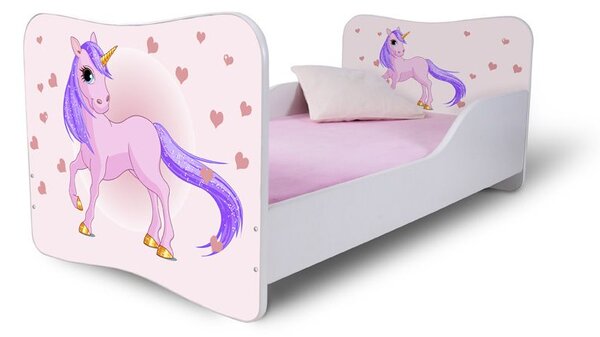 MAXMAX Detská posteľ Jednorožec ružový + matrac ZADARMO