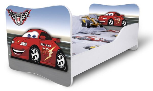 MAXMAX Detská posteľ 160x80 cm RED CAR 1 + matrac ZADARMO