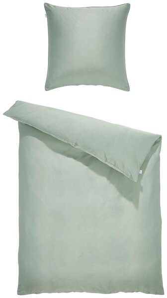 POSTEĽNÁ BIELIZEŇ, satén, šalviovozelená, 155/220 cm Schöner Wohnen - Online Only bytové doplnky, Online Only