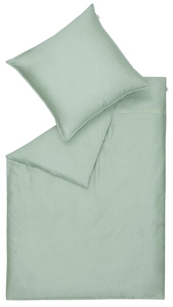 POSTEĽNÁ BIELIZEŇ, satén, šalviovozelená, 155/220 cm Schöner Wohnen - Online Only bytové doplnky, Online Only
