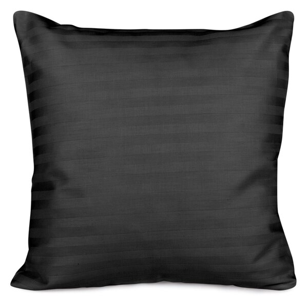SATÉNOVÁ OBLIEČKA NA VANKÚŠ CIZGILI BLACK 40X40 CM EXCLUSIVE ČIERNA