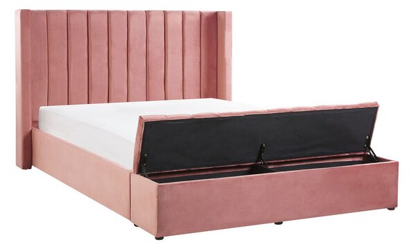 Manželská posteľ 180 cm NAIROBI (textil) (ružová) (s roštom). Vlastná spoľahlivá doprava až k Vám domov. 1022813