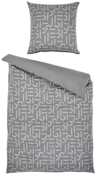 OBOJSTRANNÁ POSTEĽNÁ BIELIZEŇ, flanel, antracitová, sivá, 155/220 cm Esprit - Online Only bytové doplnky, Online Only