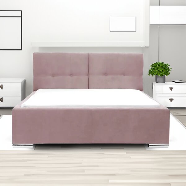 Čalúnená posteľ s úložným priestorom FELIX 120x200 cm Růžový
