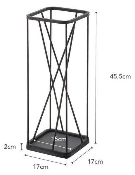 Čierny stojan na dáždniky YAMAZAKI 9 Square
