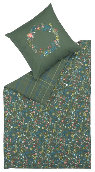 OBOJSTRANNÁ POSTEĽNÁ BIELIZEŇ, satén, zelená, viacfarebná, 135/200 cm Esprit - Online Only bytové doplnky, Online Only