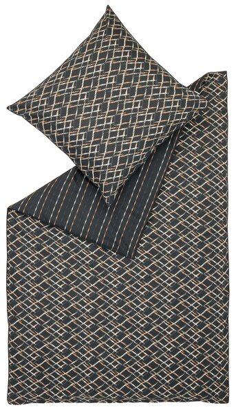 OBOJSTRANNÁ POSTEĽNÁ BIELIZEŇ, satén, hnedá, krémová, sivá, 135/200 cm Esprit - Online Only bytové doplnky, Online Only