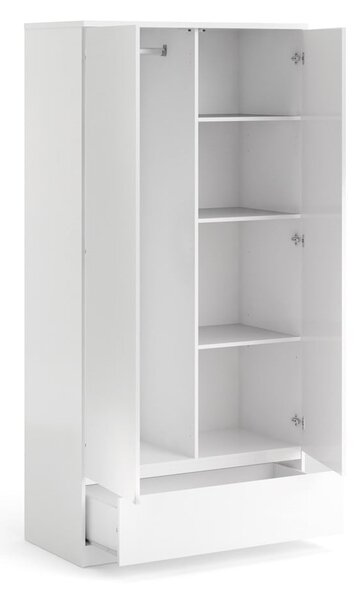 Biela šatníková skriňa 99x201 cm Naia - Tvilum
