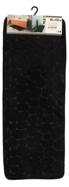 Predložka do kúpeľne Stones, 45x120 cm, čierna