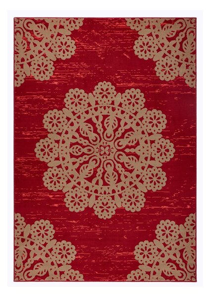 Červený koberec Hanse Home Gloria Lace, 80 x 150 cm