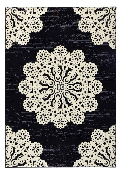 Čierny koberec Hanse Home Gloria Lace, 80 x 150 cm