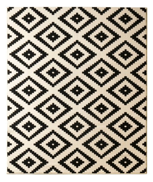 Krémovo-čierny koberec Hanse Home Hamla Diamond, 160 × 230 cm